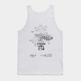 Surveying Instrument Vintage Patent Hand Drawing Tank Top